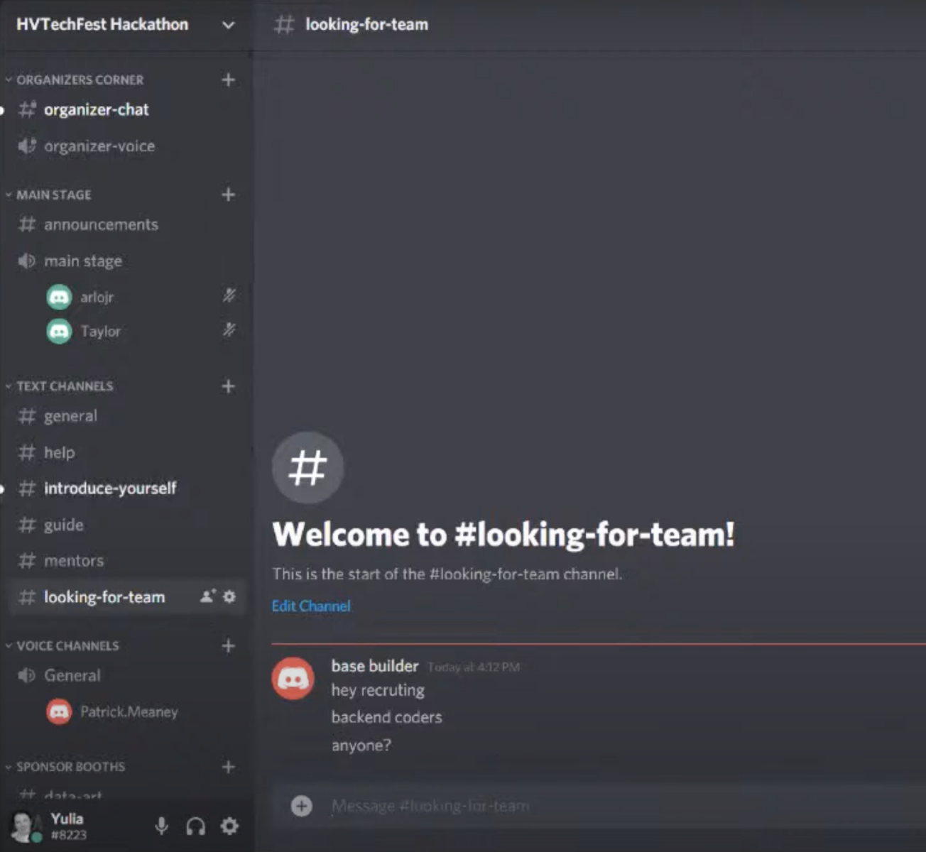 Find a team-mate on Discord