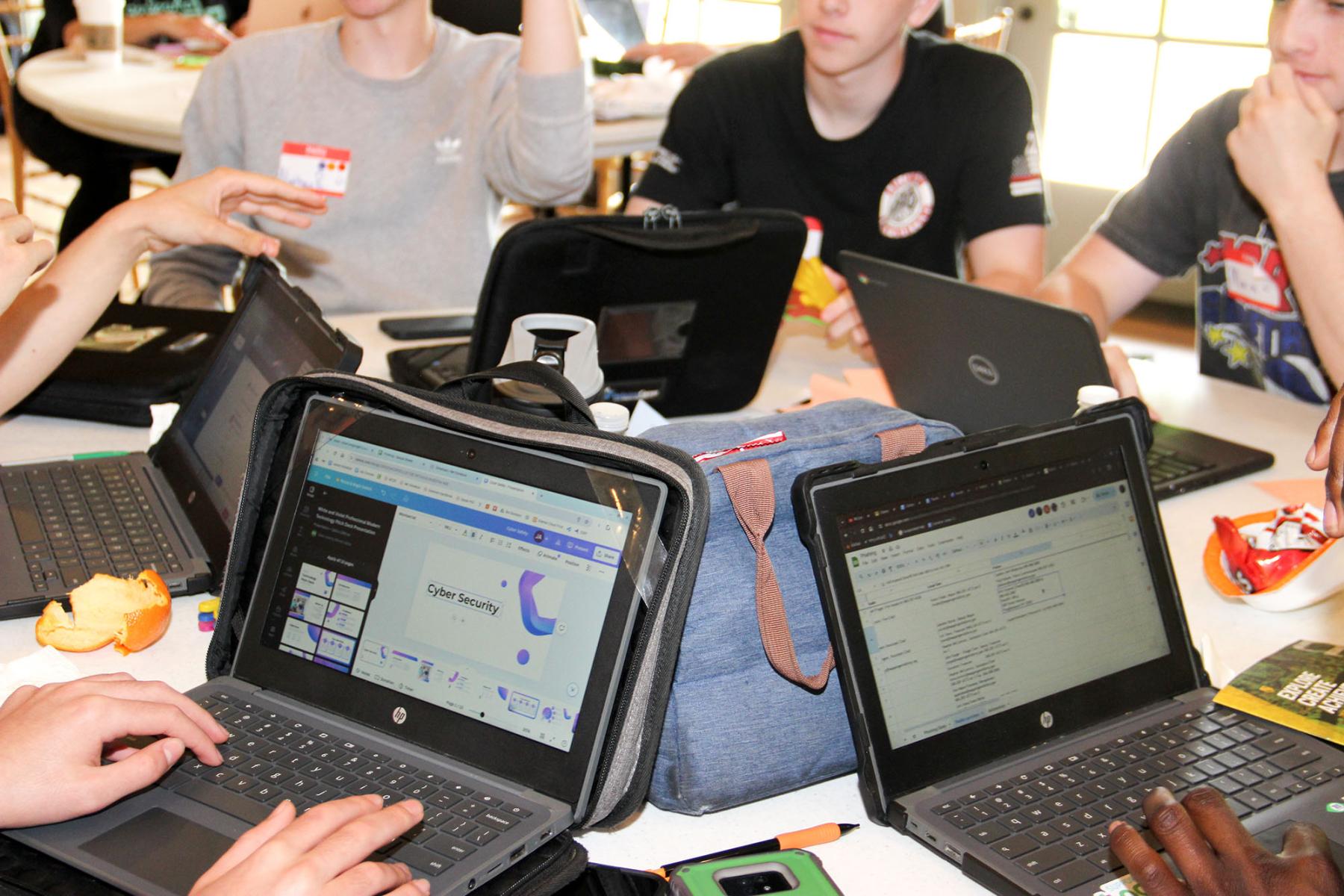 After settling on the problem they want to solve, teams go work researching and developing their solution - Hackathon 2024