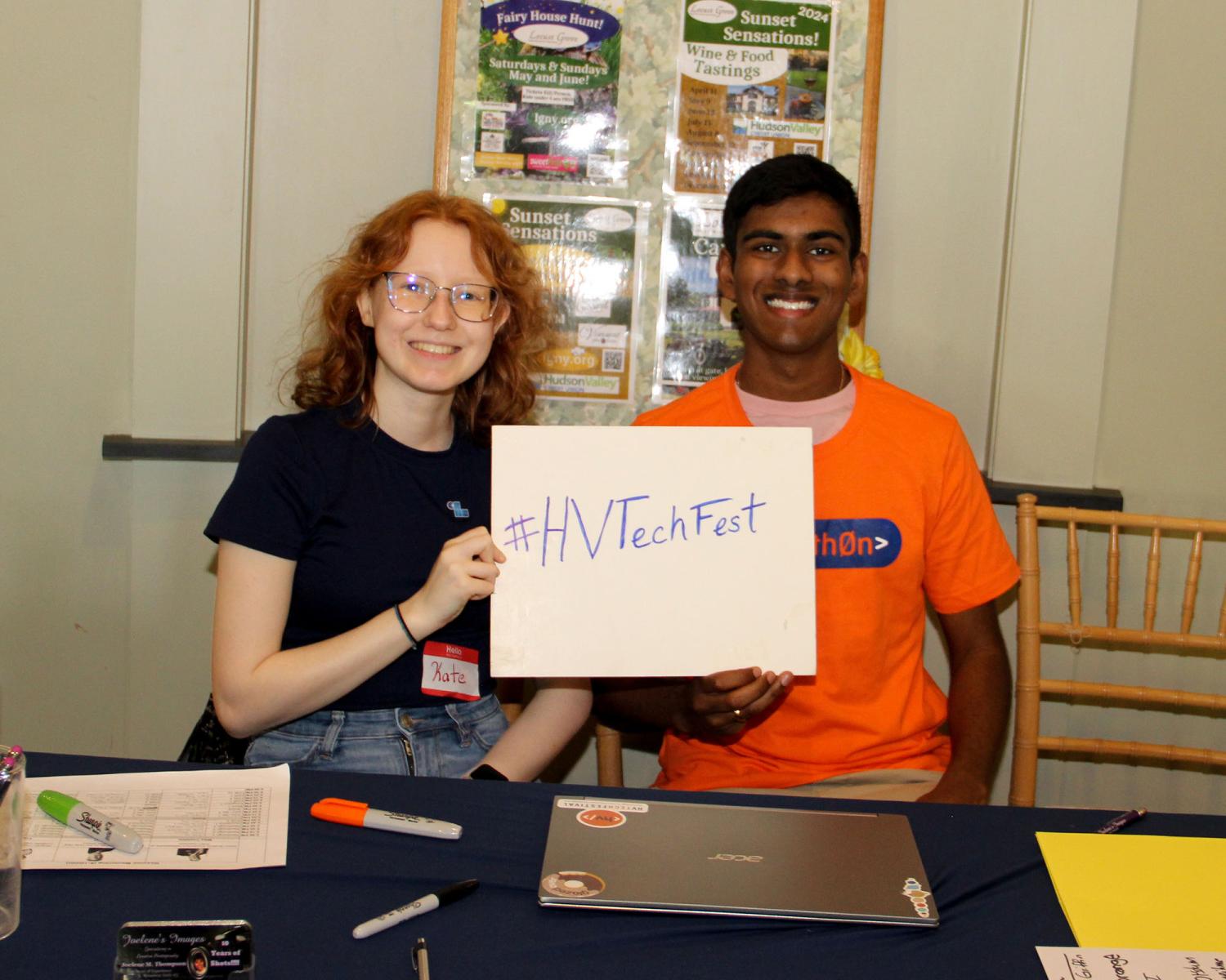 Hackathon participants show their love for #HVTechFest - Hudson Valley Digital Rally Hackathon 2024