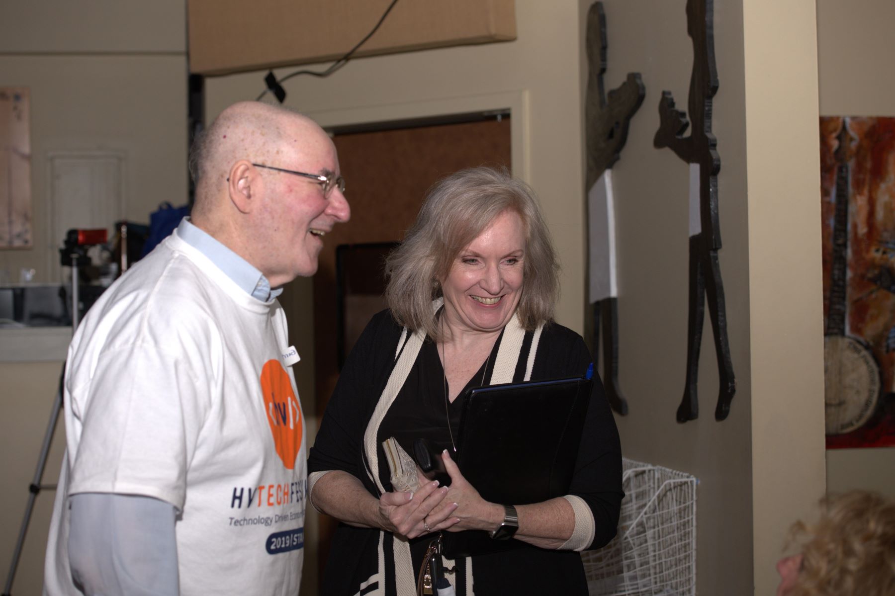 Gerald Pallor and Mary Jane Bertram at HVTechFest'21