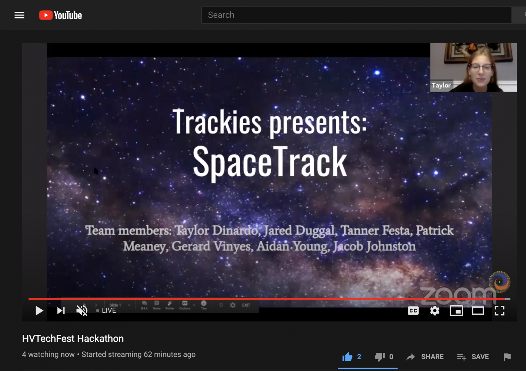 Taylor presents Space Track