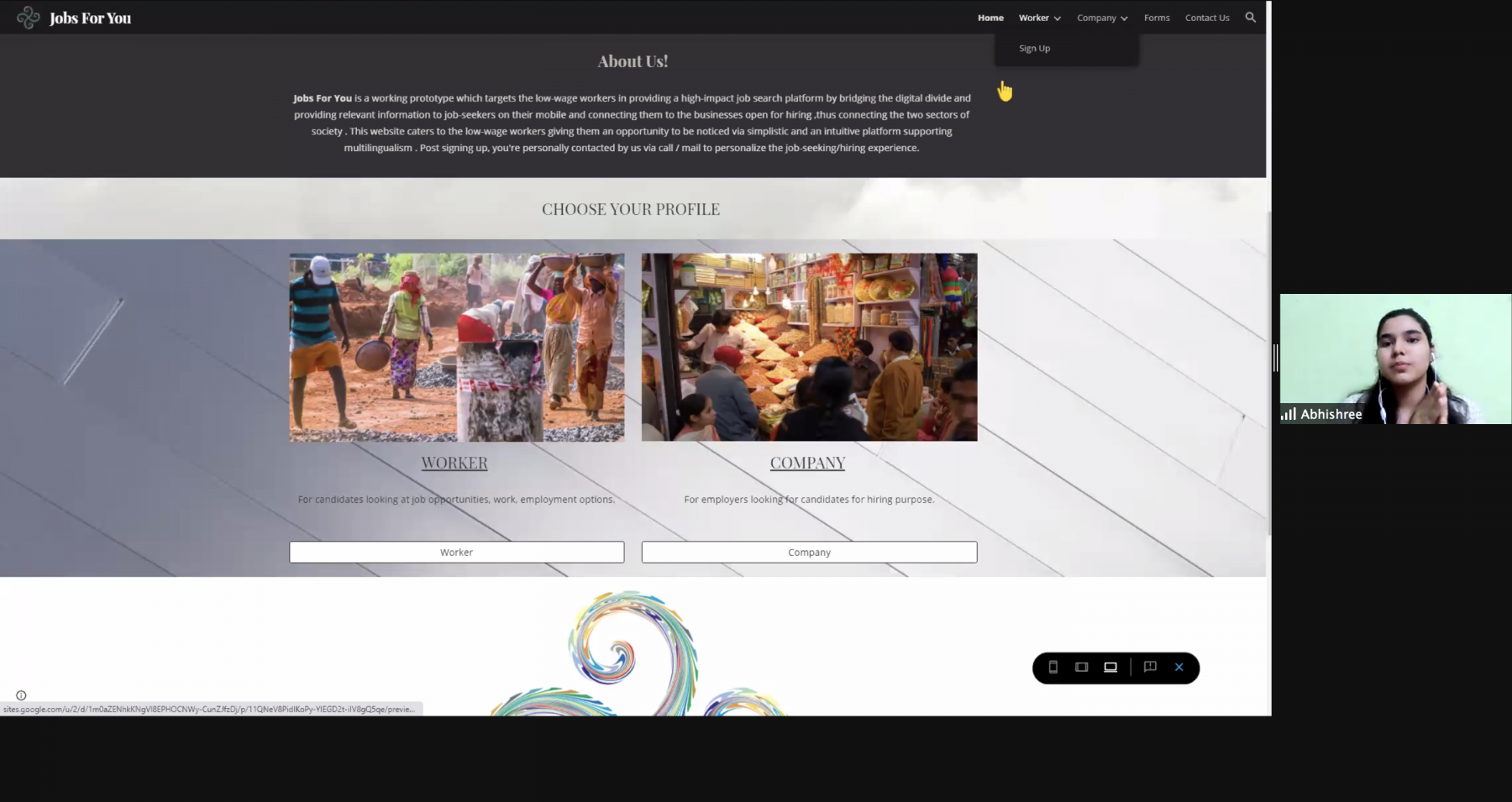 Jobs For You - Abhishree is Pitching the Solution