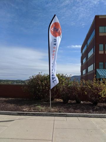 HVTechFest flags and signage